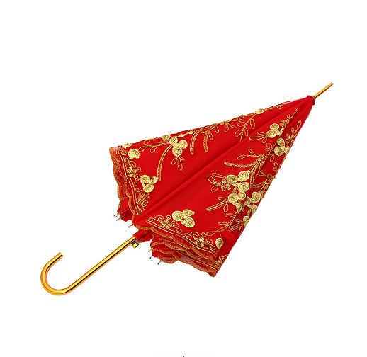 New wedding umbrella, Chinese-style wedding celebration umbrella, wedding bright red dowry umbrella, wedding supplies detail image 3