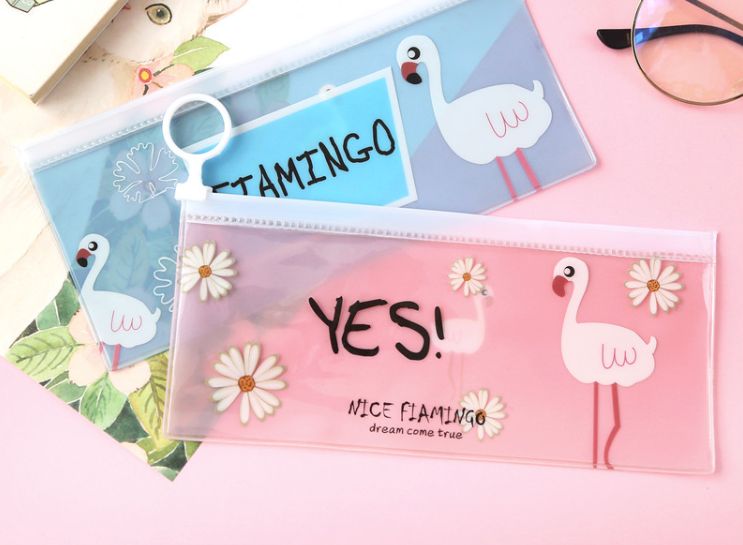Transparent pencil Bag lovely cartoon stationery bag waterproof small fresh student study supplies pencil bag 2 thumbnail