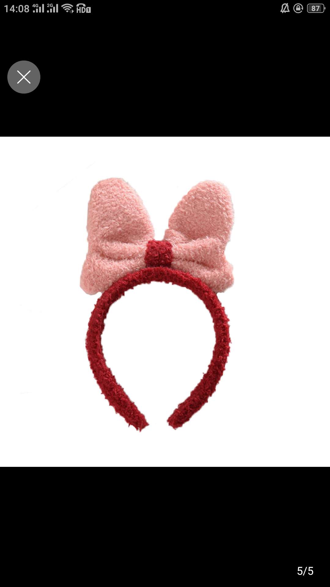 Bow face wash hair buckle, cow