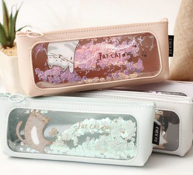 Quicksand glitter stationery bag Student large capacity pencil case Pencil case