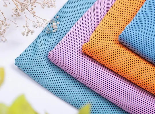 Cationic Adidas two-color double-layer mesh dot cloth sweat absorbent quick-drying sportswear T-shirt vest fabric thumbnail