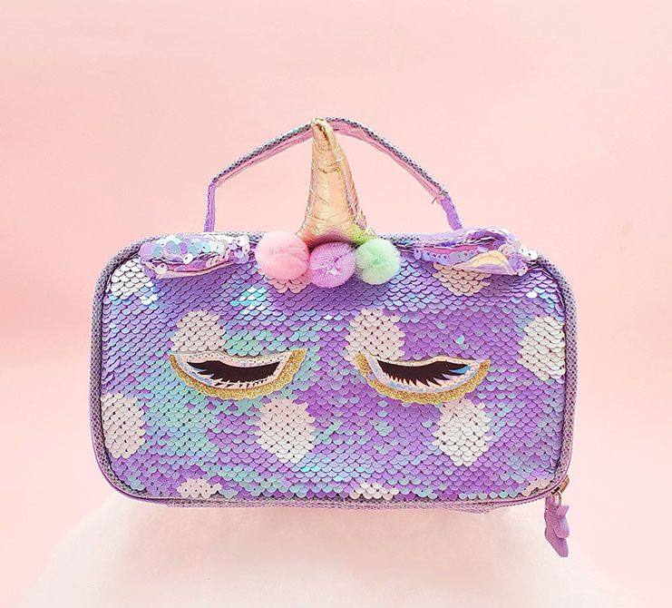 Bag Boy Girl Cute sequin pencil case for elementary school students Large capacity pencil case 4