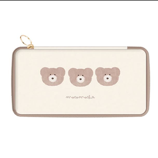 Pen bag storage bag Pancake pen bag Cute bear soft cute little fresh