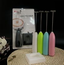 Electric hand-held kitchen whisk with pedestal stainless steel egg coffee milk tea whisk