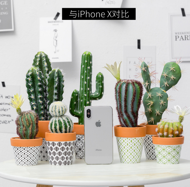 北欧风格仿真仙人掌盆栽小摆件贡茶店置物架清新创意假花绿植摆饰仅供外贸外销仅供外贸外销仅供外贸外销详情图3