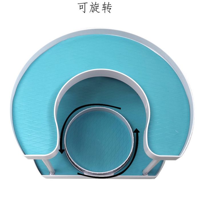 旋转厨房置物架收纳盒 调味瓶套装 厨房挂壁式置地置物架厨房用品产品图