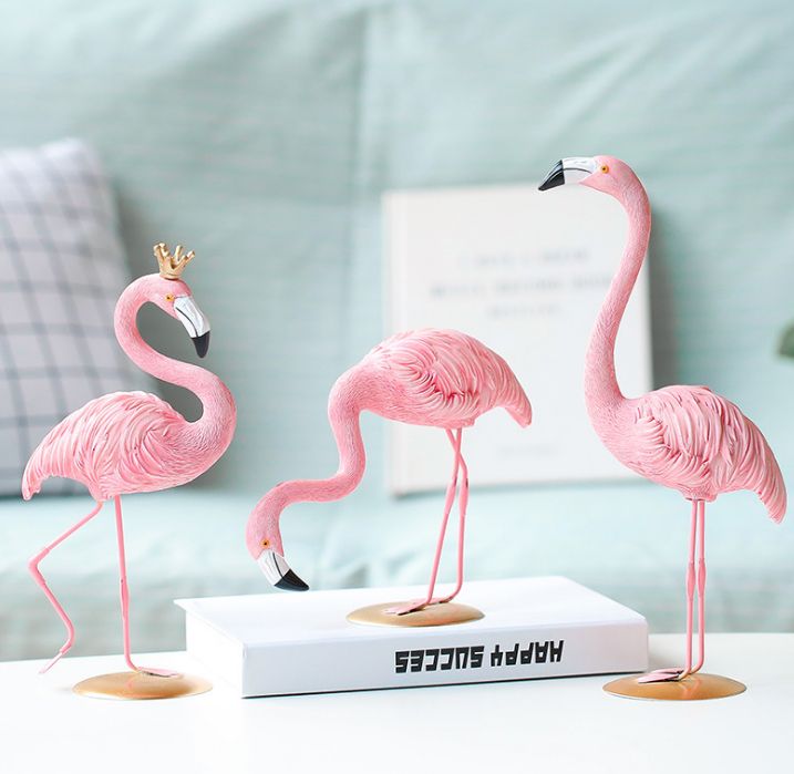 Nordic Flamingo resin decoration cake shop window ins decoration Wedding shop cabinet small fresh decoration only for foreign trade export only for foreign trade export only for foreign trade export