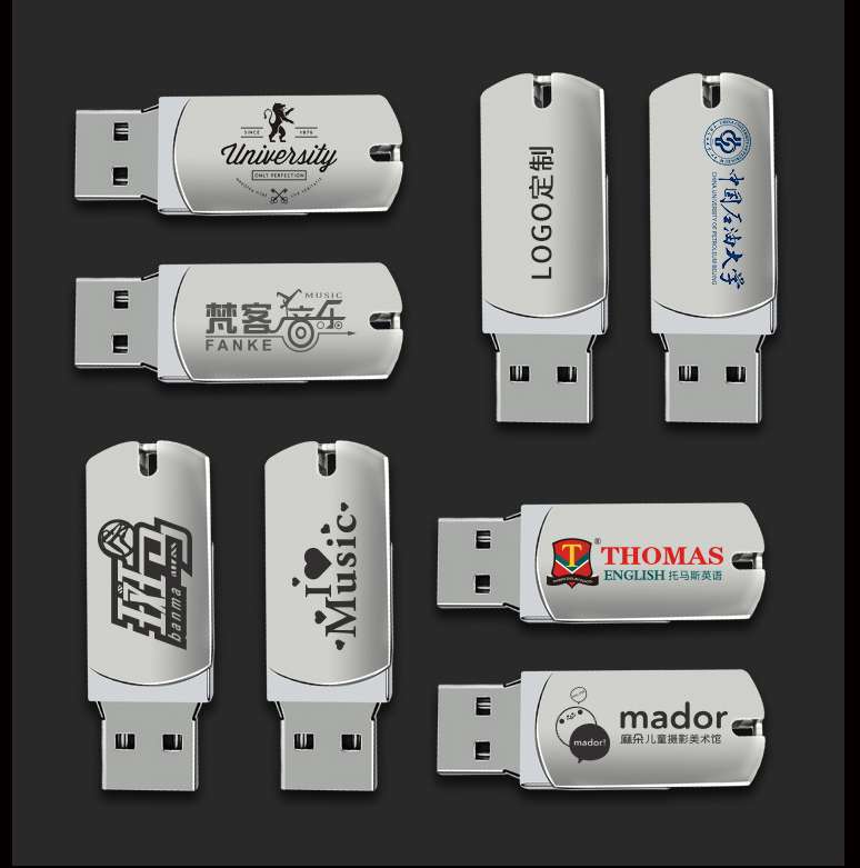 64GB rotating USB flash drive, 32GB Chubby USB flash drive, 3.0 high-speed USB flash drive, 128GB custom metal USB flash drive, computer USB2.0 detail image 3
