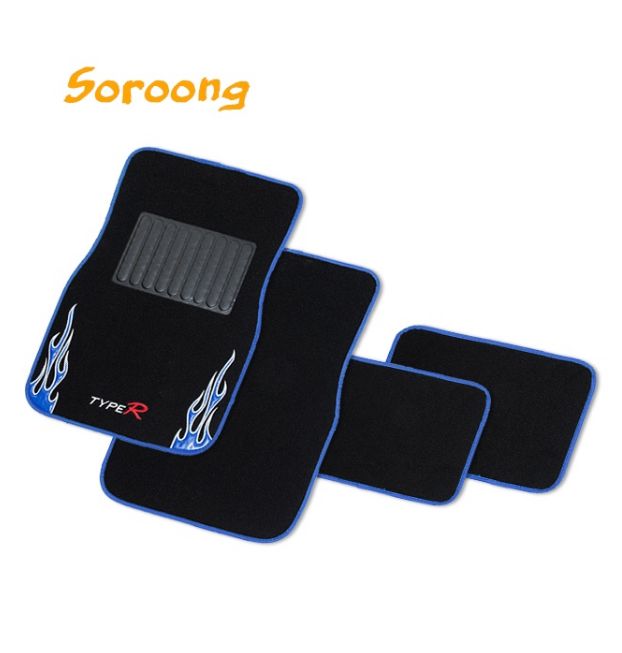 Car carpet with velvet floor MATS and embroidery 1