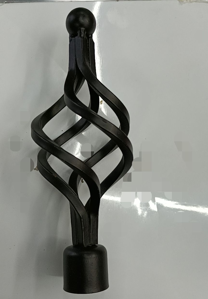 窗帘杆装饰头/镶钻金属头/水晶头细节图