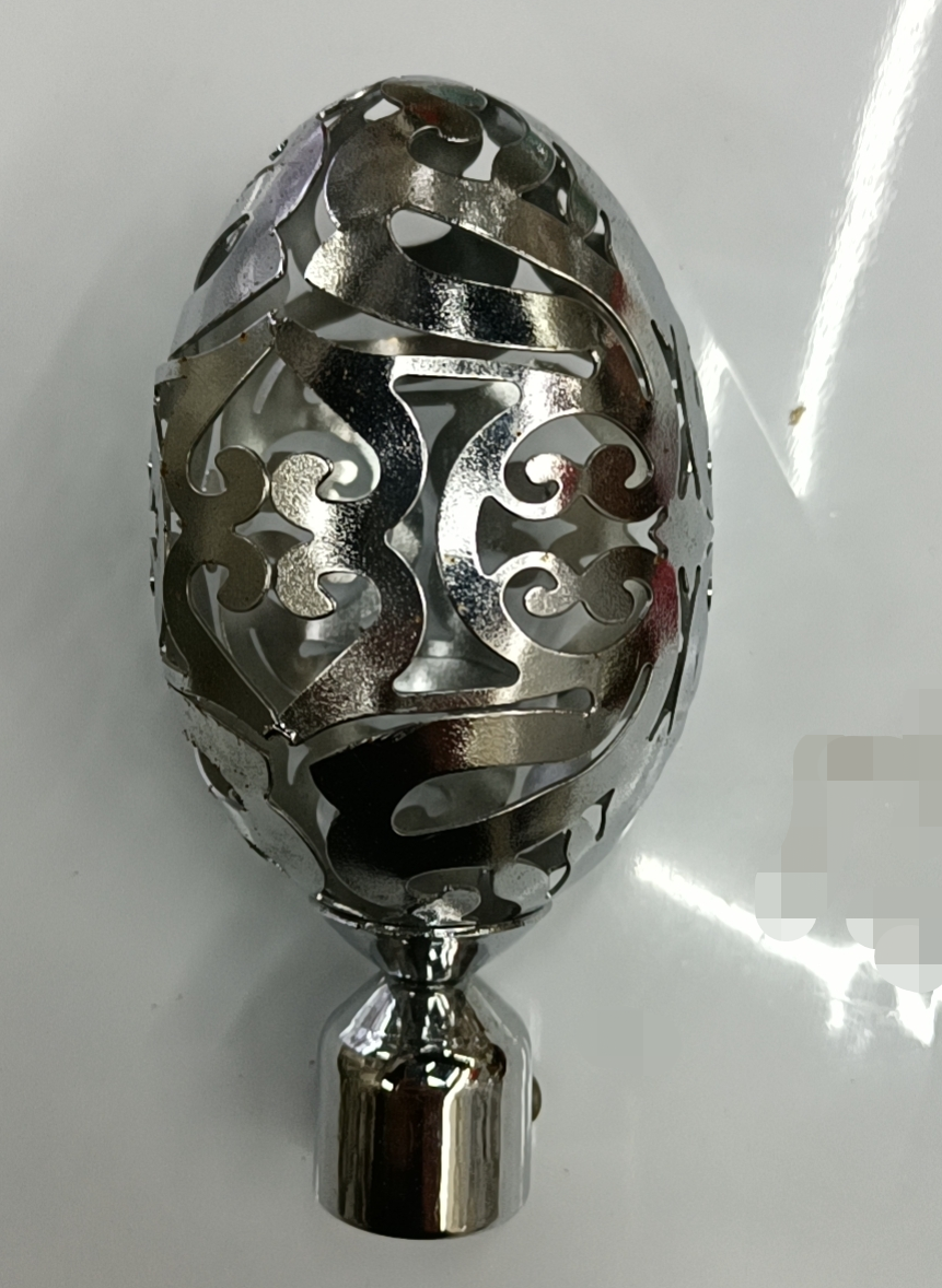 蝶飞舞窗饰 镶钻镂空窗帘杆装饰头 金属窗帘配件水晶头 罗马杆头配件详情图3