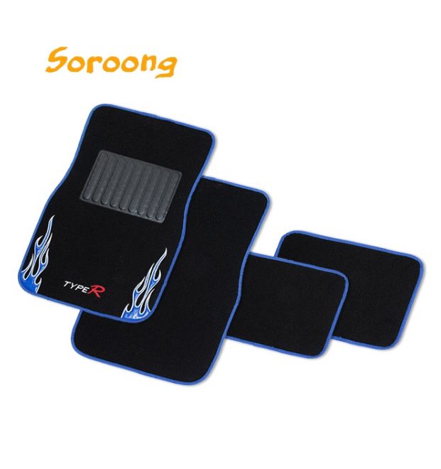 Car carpet with velvet floor MATS and embroidery 2