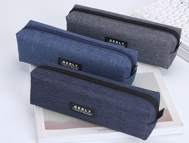 Canvas pencil bag Boys' high School pencil bag Three-dimensional pencil case Girls elementary school Oxford cloth pencil case