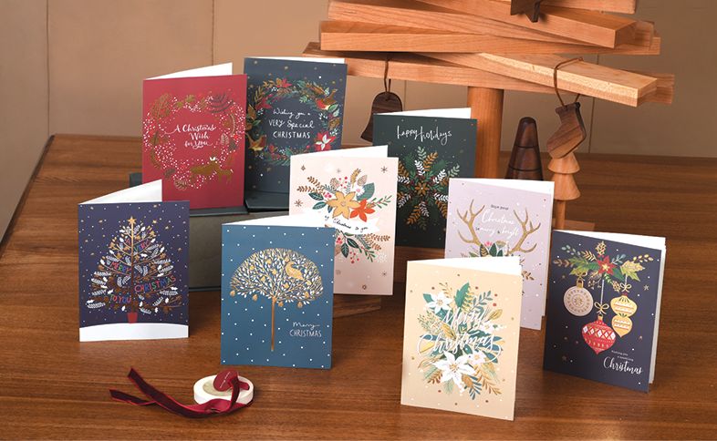 烫金圣诞贺卡商务圣诞节祝福卡片礼物2101鹿儿欢圣诞卡