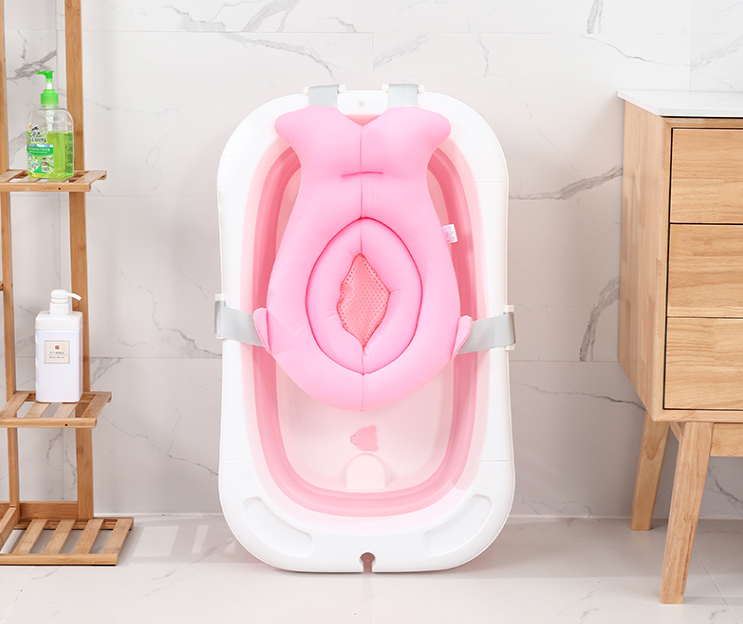 Miko Baby Products Co., LTD. Soft baby suspended bath pad, a bathing wonder for newborns, can be used for sitting and lying, with a bathtub support and a net bag. It is anti-slip and universal detail image 11