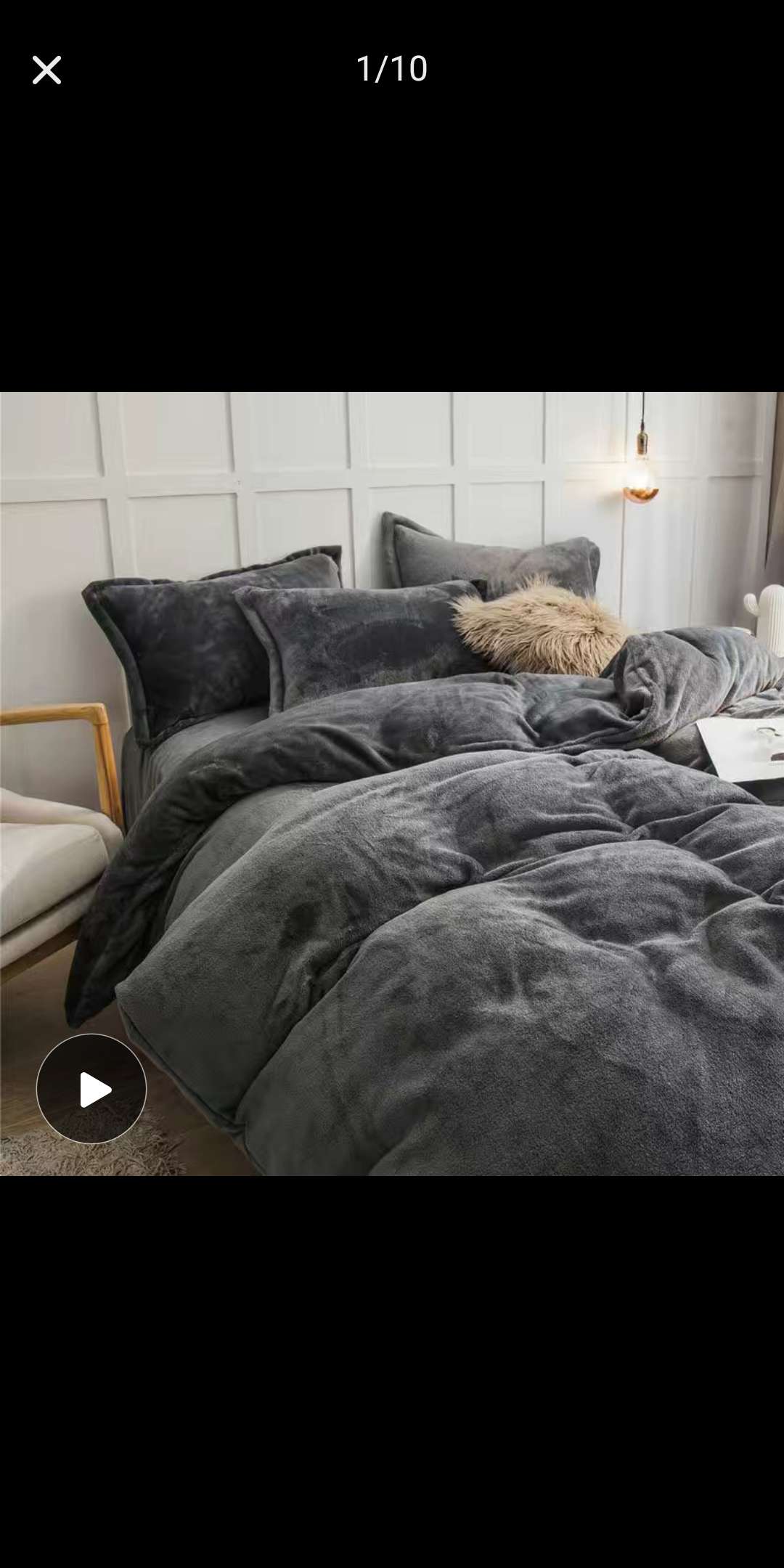 Winter warm solid-color cashmere four-piece set of double-sided flannel extra thick flannel bedding three-piece set of coral velvet 1 thumbnail