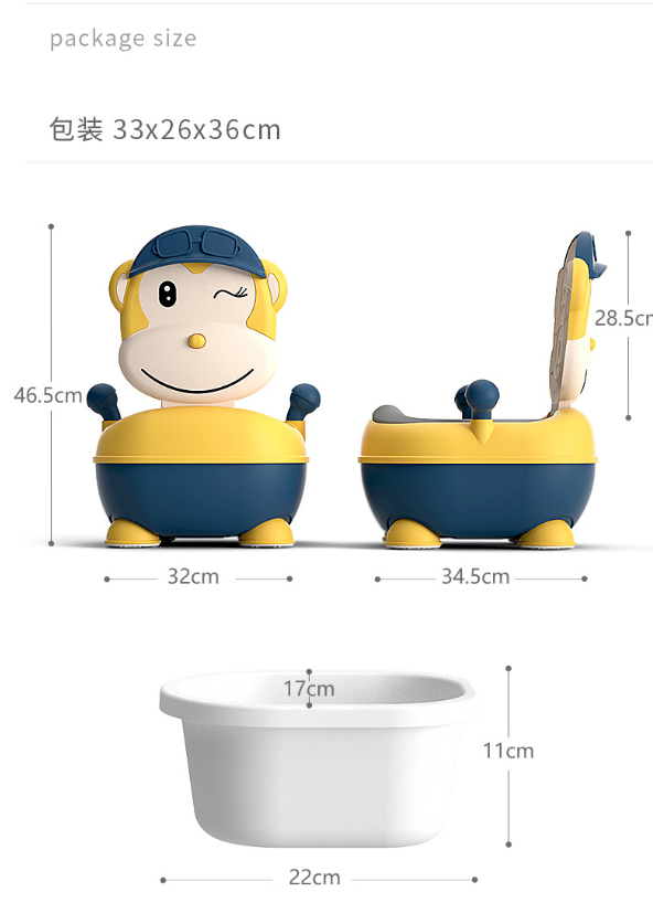 Miko Baby Products Co., LTD. MK1320 Monkey Children's Toilet Seat, Extra-large size, baby potty for boys and girls, infant urinal, children's toilet detail image 11