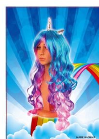 动漫独角兽天马头口假发头套