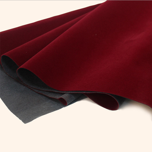 供应酒红无纺底尼龙毛绒布 工艺品植绒布 珠宝盒绒布 现货详情3