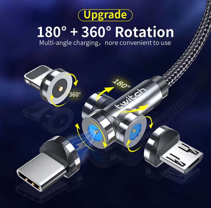 وخط الشحن المغنطيسي (USB)، وهو خط جديد من خطوط البيانات، على درجة 540 درجة Specification image