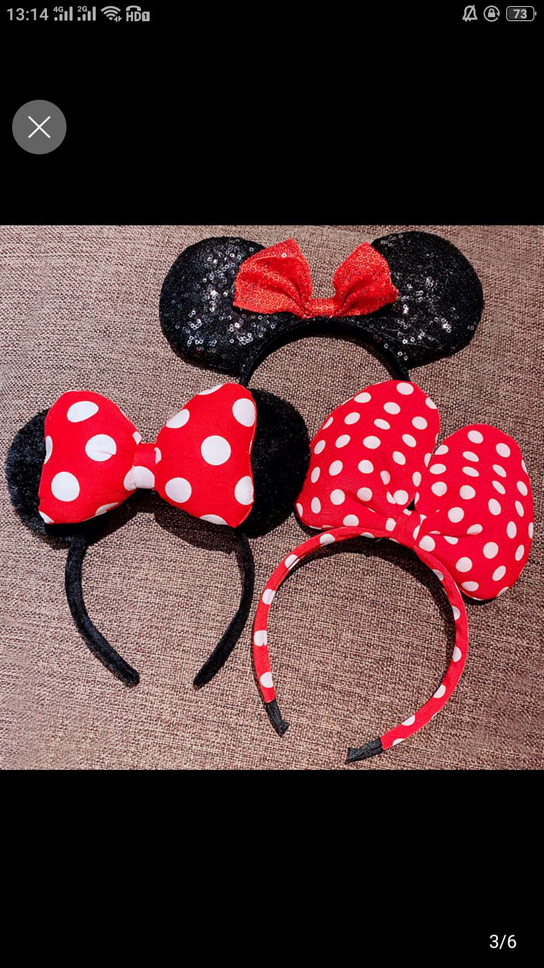 Children's large bow hairpin