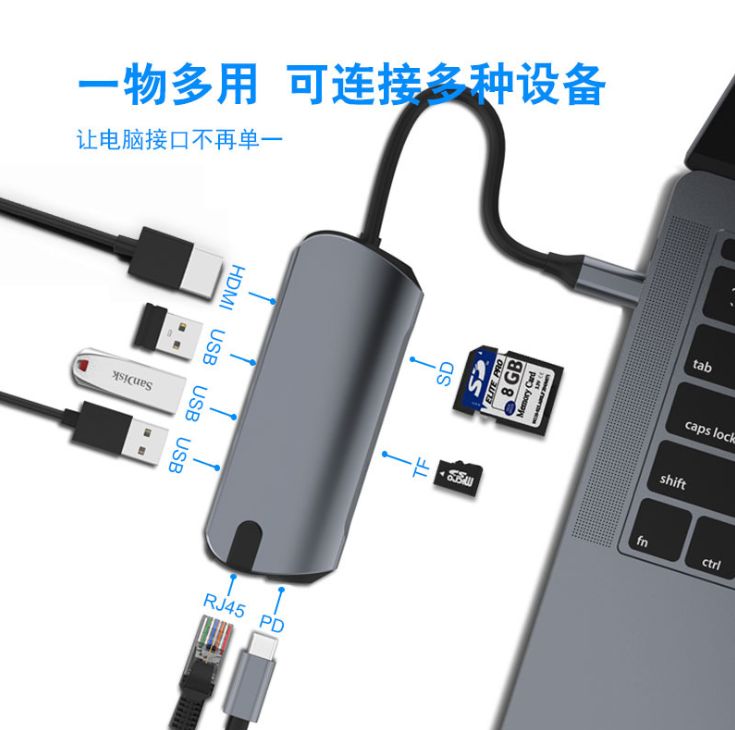 usb typec转hdmi扩展坞拓展雷电3配件适用苹果华为笔记本P30V20