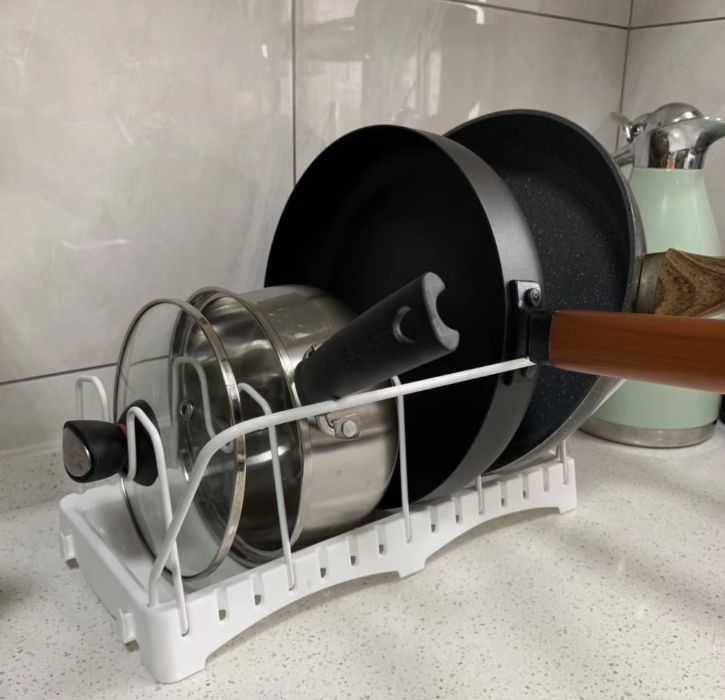 New adjustable kitchen storage rack pot cover rack storage rack Iron pot rack cutting board Cutting board rack kitchen storage for foreign trade export only