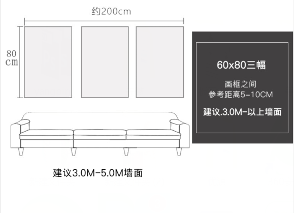 抽象装饰画床头画40X150-2详情图6