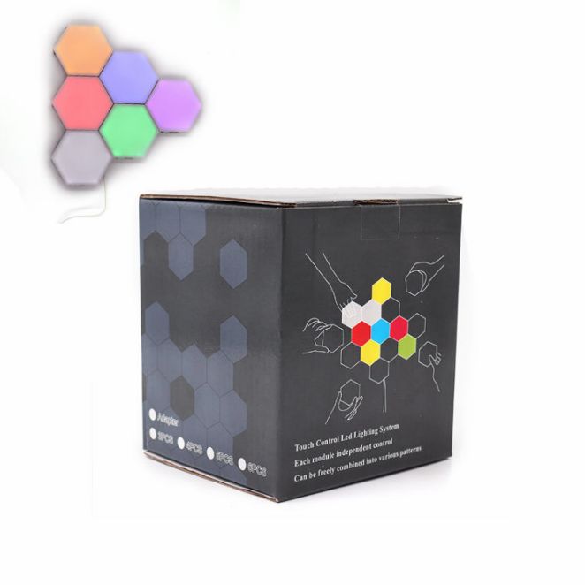 Quantum combination splicing wall light Intelligent touch sensing light LED Honeycomb aisle bedroom background quantum light
