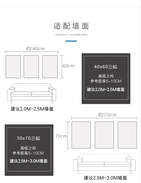 抽象装饰画床头画40X150-2详情图4