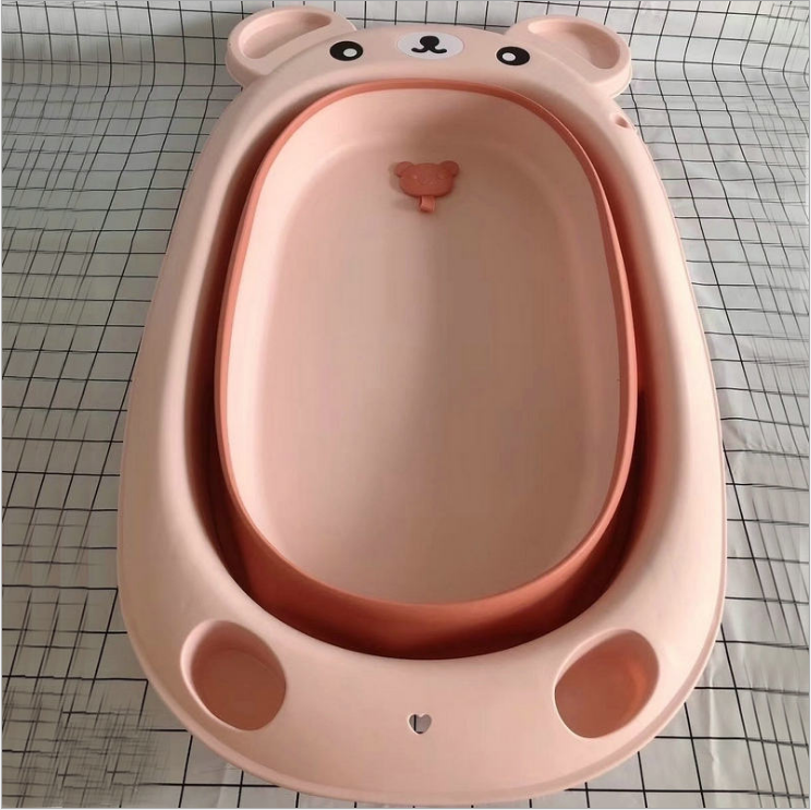 婴幼儿童折叠浴盆 新生儿可坐躺托通用洗澡桶 宝宝家用洗澡盆详情图3