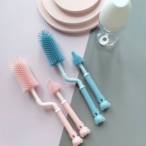 Multi-functional baby silicone bottle brush 360 degree rotation baby long handle pacifier brush can be hung cup cleaning brush for foreign trade export only for foreign trade export only for foreign trade export only