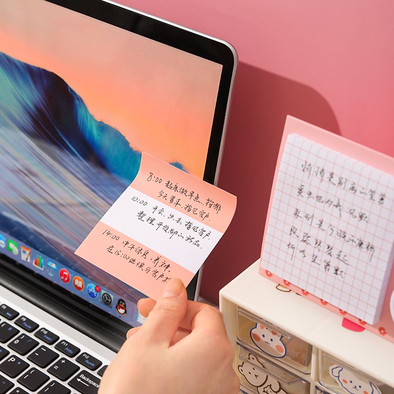 立体便利贴网红便利贴可爱卡通少女韩国ins日系暖心的提示组H套装白底实物图