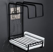 Faucet drain storage rack Perforation-free sink sponge storage rack Wrought iron rag hanger