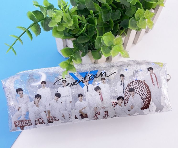 Glitter Clear pencil case 3