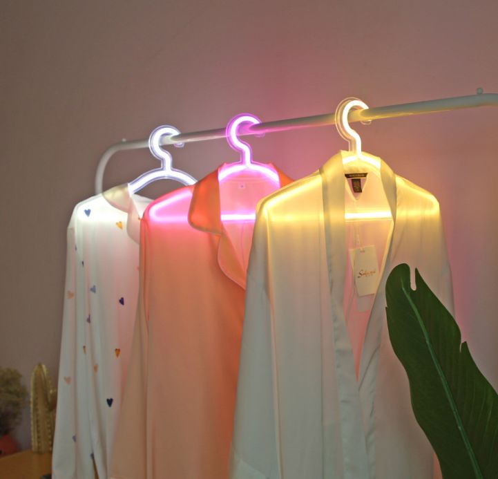 LED网红衣架造型灯霓虹灯卧室房间求婚浪漫布置婚纱装饰彩灯创意仅供外贸外销仅供外贸外销仅供外贸外销图