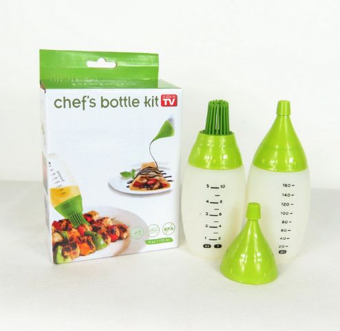 Silicone oil bottle brush barbecue brush seasoning bottle tool TV flower gun mouth set