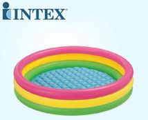 INTEX三环彩虹充气水池游泳池57422