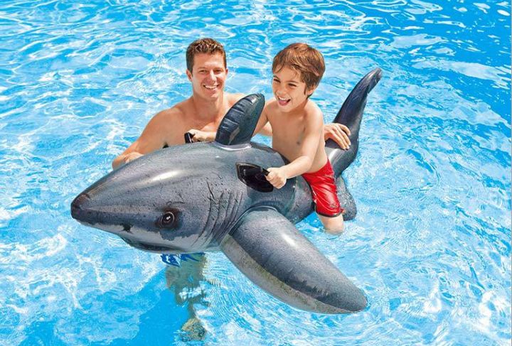 INTEX Shark Great White Shark Mount Water Mount Water Inflatable Toy Float 57525