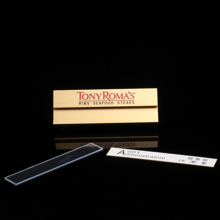 高档金属工号牌定制公司酒店姓牌空白铝合金员工胸牌现货工号牌详情4