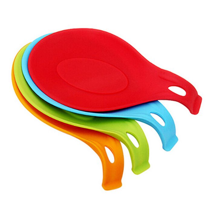 Silicone spoon pad Spoon spoon pad Flavor dish Food grade high temperature resistant tableware shelf spoon pad