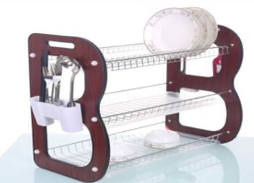 包边B型三层大号单盘细线碗架