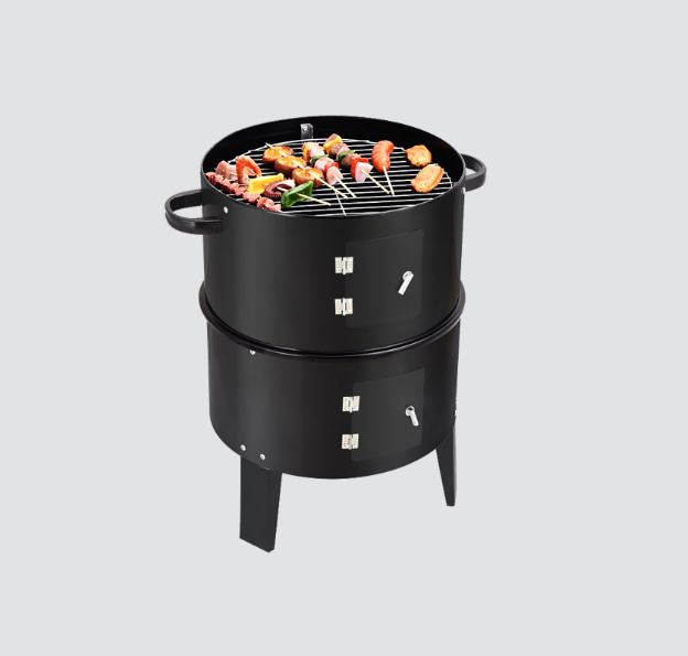 مواقد مدخن مدخن (BBQ) المنزلية المنزلية التي تستخدم مواقد الشواء في الهواء الطلق في ثلاثة مواقد في الهواء الطلق detail image 3