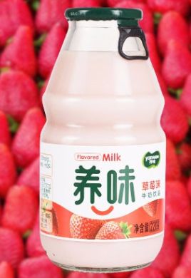 养味牛奶饮料 草莓味