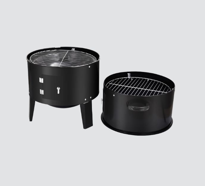 BBQ smoking grill, three-in-one outdoor barbecue grill, barbecue rack, commercial and household barbecue oven, smoked meat grill