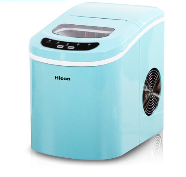 Household small ice maker 12KG commercial milk tea shop KTV round ice manual water addition automatic ice maker