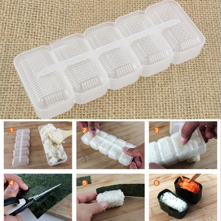 Five-piece sushi rice mold Sushi tool mold Sushi mold Korean cuisine laver bag rice