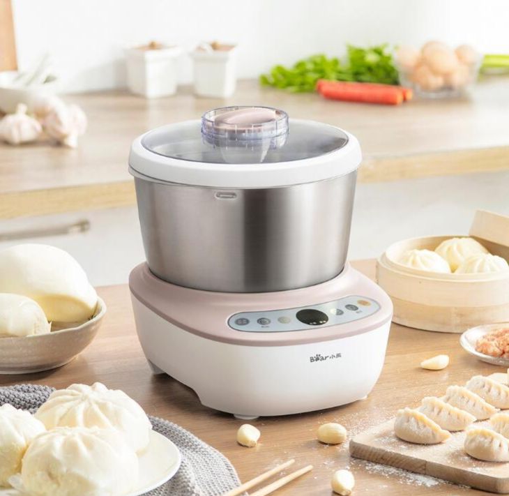 Home flour mixer kneading smart time 5 liter capacity stainless steel