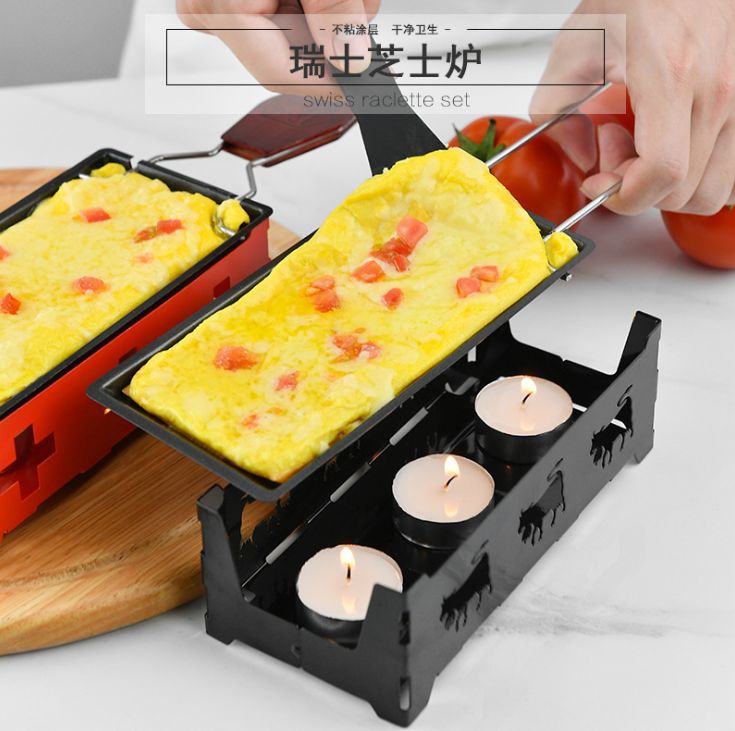 Portable Swiss Cheese Grill Mini non-stick butter cheese grill pan Scottish Style grill pan