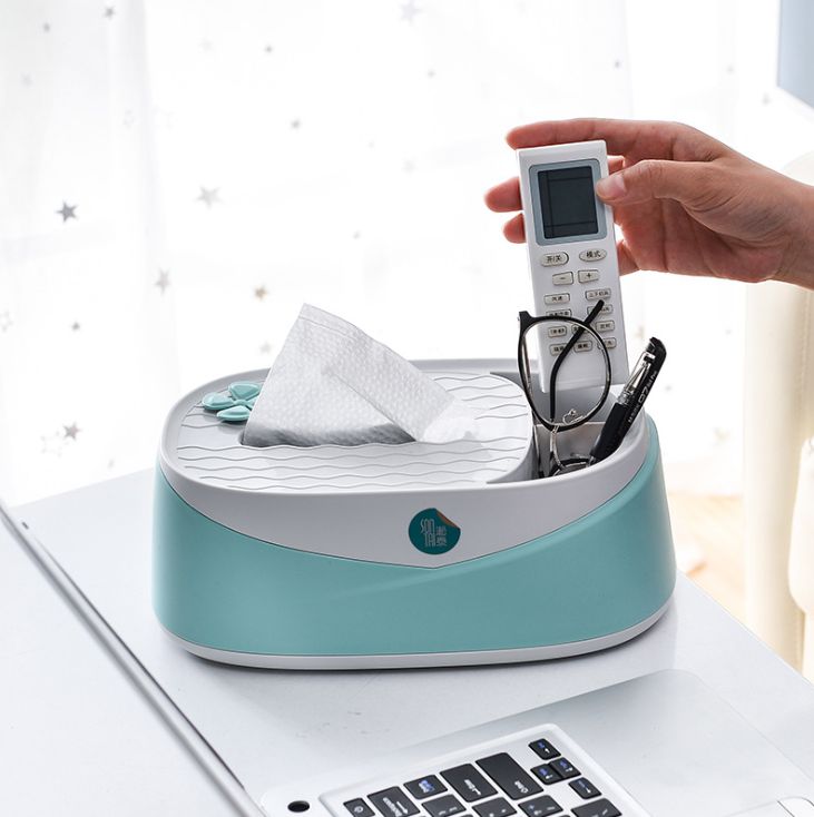 The simple and elegant rectangular household tissue box has a beautiful shape. It is a simple household living room tissue box available in two colors details Picture